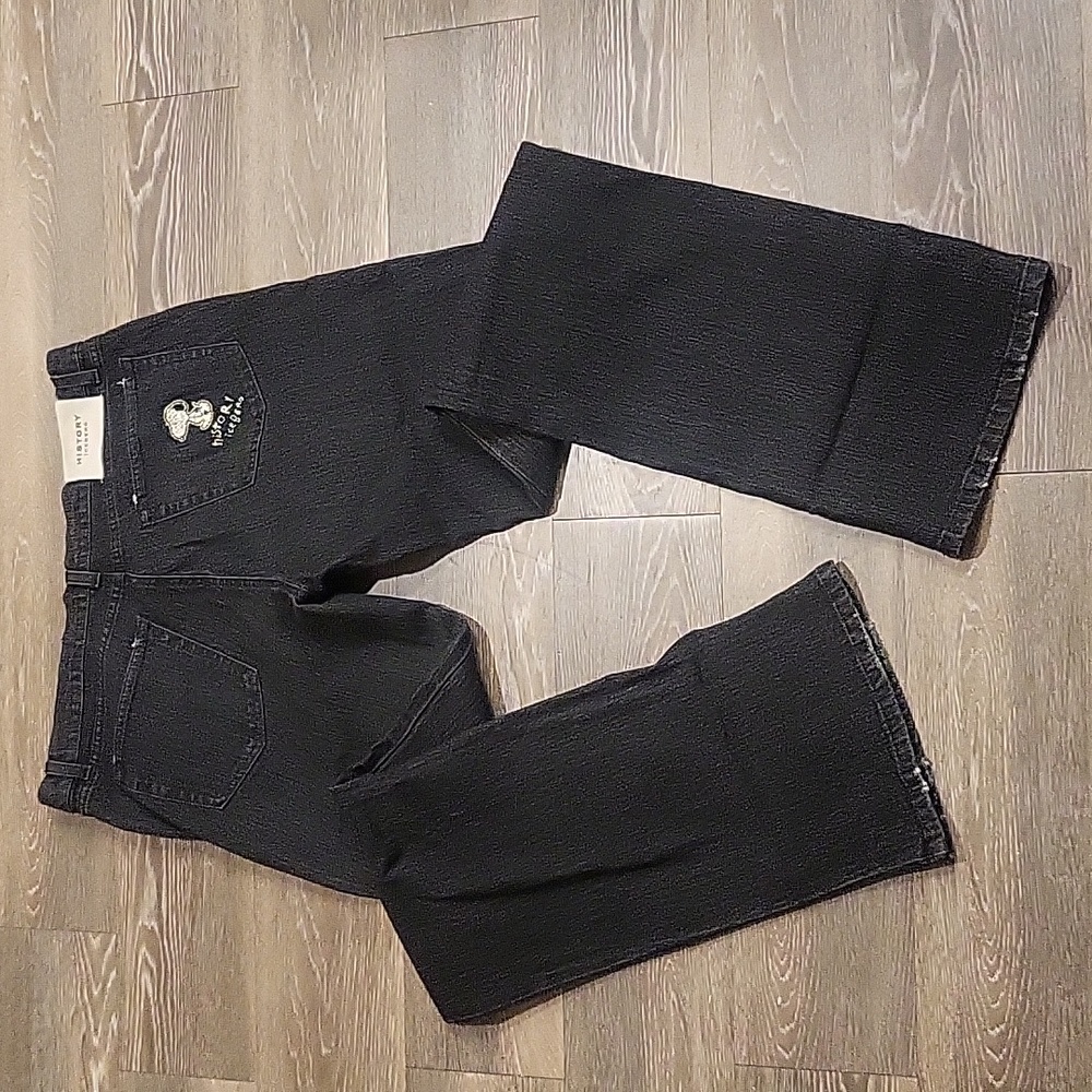 Iceberg History × Peanuts Rare Snoopy Embroidered Blackness Stretch Jeans